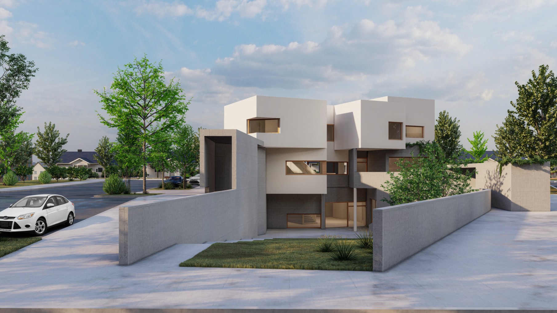 Render Centro Cívico El Prior