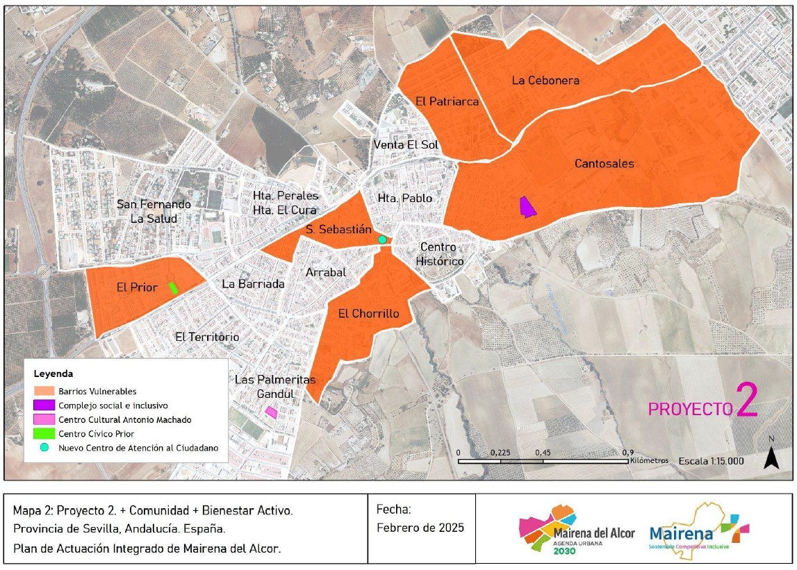 Mapa Proyecto 2: + Comunidad + Bienestar Activo